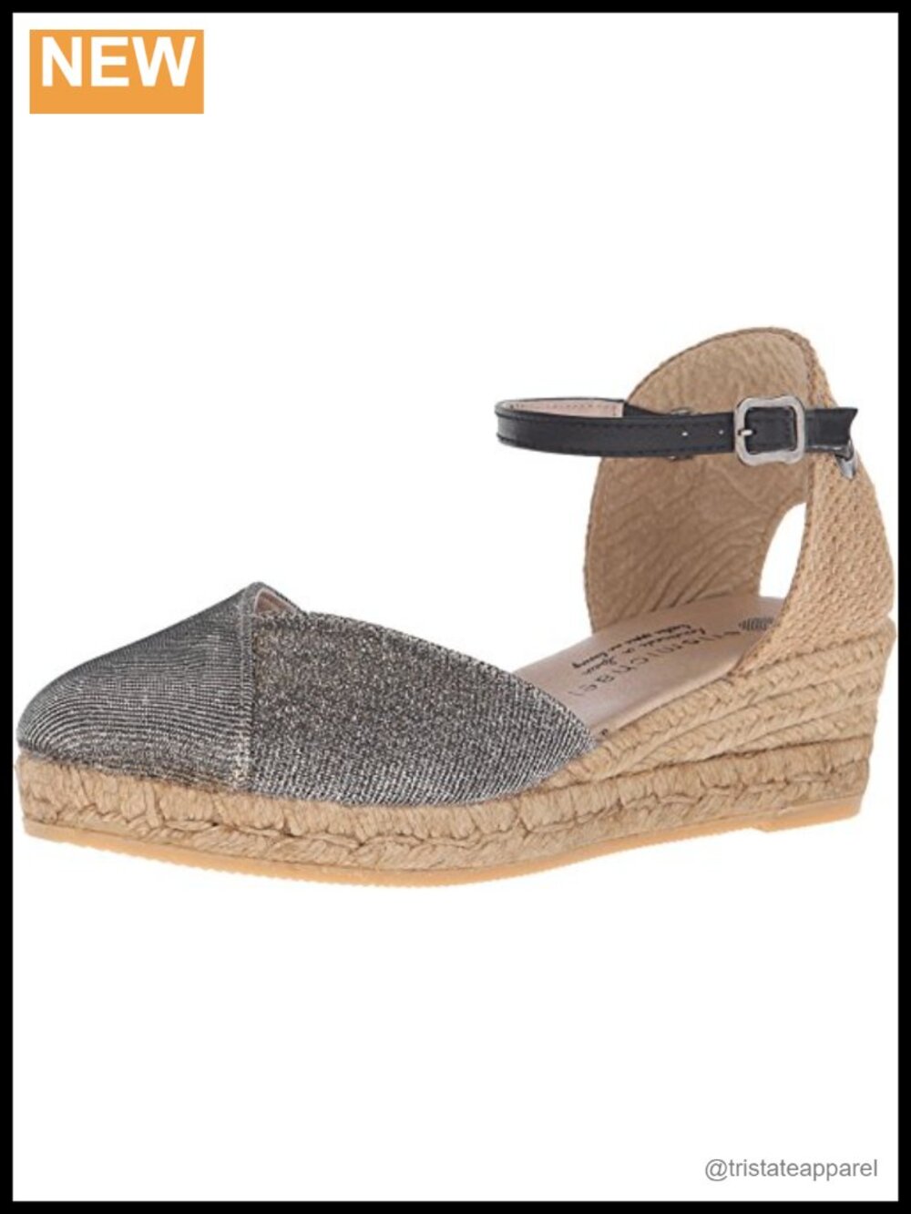 Eric Michael Copa Leather Wedge Sandals Ankle Strap Buckle